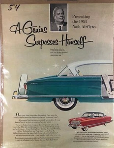 1954 Nash Advertisement - A Genius Surpasses Himself - Picture 1 of 4