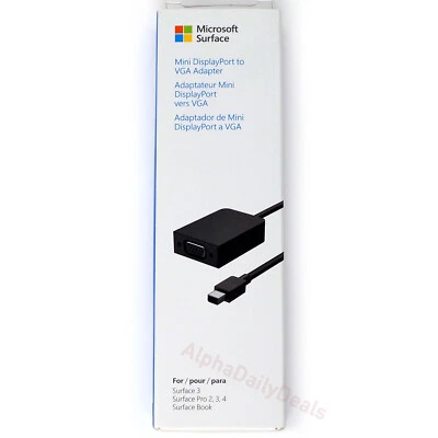 Microsoft Mini DisplayPort to VGA Adapter for Surface Pro 2 3 4 Book - Image 1 of 2