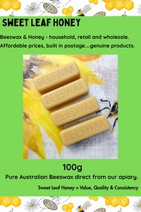 100g Pure Australian Beeswax $10.50 FREE POSTAGE - Picture 1 of 2