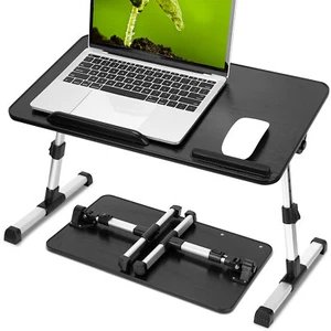 Adjustable Folding Laptop Desk Foldable Study Computer Bed Table Stand Portable - Picture 1 of 15