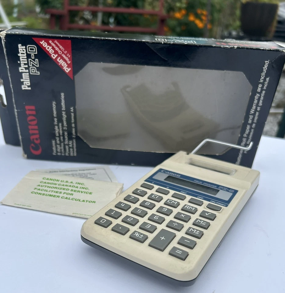 Vintage CANON PZ-D Palm Printer Printing Calculator Works Battery Powered - Image 1 of 4
