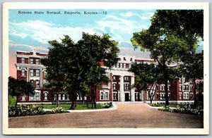 Vtg Emporia KS Kansas State Normal School 1920s View Old WB Card Postcard - Picture 1 of 2