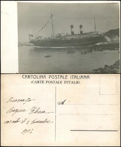 Piroscafo Regina Elena - varo fotografica - scritta non viaggiata - Bild 1 von 1