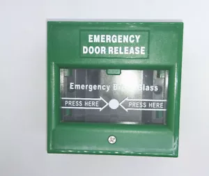 Surface mount single pole Green break glass Emergency Door Release KGG1SG - Picture 1 of 4
