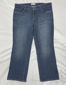 Christopher & Banks Jeans Damen Gr. 14 kurze blaue Baumwollmischung gerades Bein - Bild 1 von 9