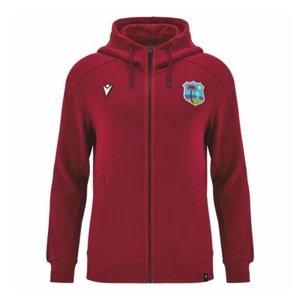 WEST INDIES Cricket Travel Hoodie, Full Zip Windies Player Edition 2025, Maroon - Bild 1 von 5
