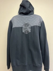 Harley-Davidson® Men's XL Black Label Core Quilted Yoke Hoodie - Picture 1 of 6
