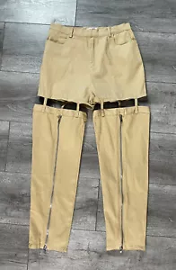 Fashion Nova Women's "Let Me Show You Pants" Khaki High Rise Pants Size Medium - Picture 1 of 11