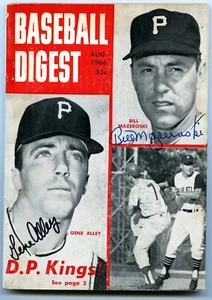 Gene Alley & Bill Mazeroski, Pirates - signed Baseball Digest - Aug 1966 - COA - Picture 1 of 1