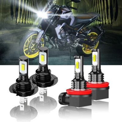4x H7 H11 Bombilla LED Faro Alto Bajo Para Suzuki GSXR1000 2007-2008 10000LM Foto 1 de 4
