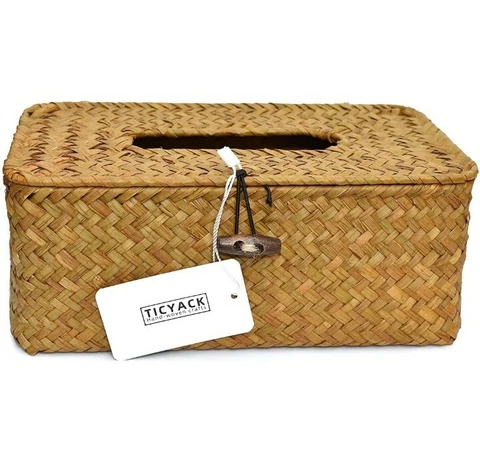 Ticyack Hand-woven tissue Basket Cover