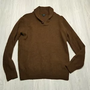 J Crew Merinowolle Pullover Erwachsene Large braun Knopfleiste Langarm Herren - Bild 1 von 9