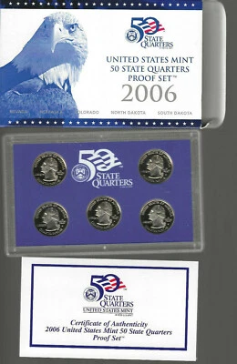 United States Mint 50 State Quarters Proof Set 2006 NV NE CO ND SD - Image 1 of 2