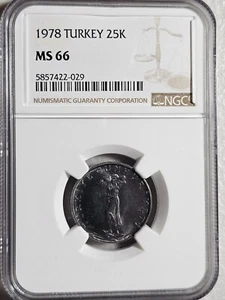 Turkey 25 Kurus 1978 NGC MS 66 - Picture 1 of 2