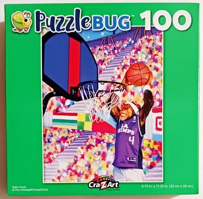 Slam Dunk 100 Piece 8.75" x 11.25" Puzzlebug Jigsaw Puzzle NEW - Image 1 of 4