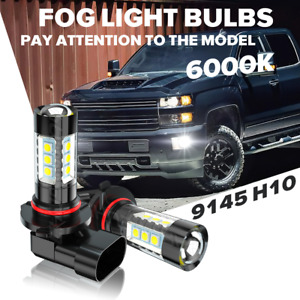 2X 9045 9145 LED Fog Light Driving Light Bulbs 6000K For GMC Canyon 2004-2012
