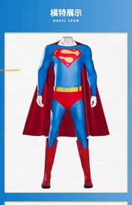 DC 1978 Superman Cosplay Bodysuit Jumpsuit Cloak Costume Adults Mens Halloween - Picture 1 of 13