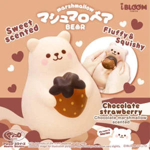iBloom Squishy Marshmallow Bear Strawberry Chocolate Chocolate Kawaii Soft Scent - Picture 1 of 6