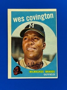 1959 Topps #290 Wes Covington Milwaukee Braves - Picture 1 of 2