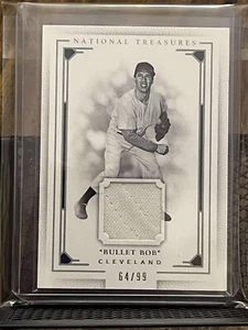 BULLET BOB FELLER 2016 NATIONAL TREASURES CLEVELAND HOF JERSEY PATCH RELIC /99!! - Picture 1 of 2