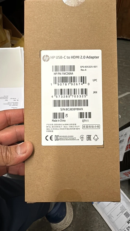 Official HP USB-C TO HDMI 2.0 ADAPTER GENUINE New Sealed - Image 1 of 1