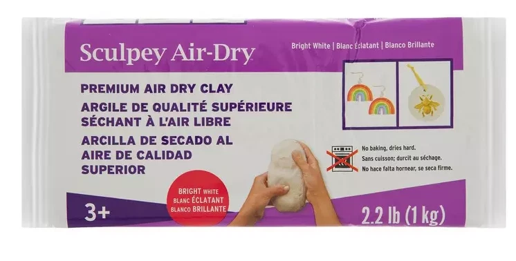 Argila seca ao ar White Sculpey - Imagem 1 de 1