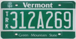 Vermont Green Mountain State Truck Debossed License Plate 312A269 Very Good - Picture 1 of 1