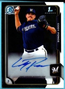 2015 Bowman DRAFT CHROME  Autograph Auto  Cody Ponce Card # BCA-CP