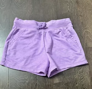 Girls Purple Pull On Shorts Size 7-8 - Picture 1 of 2