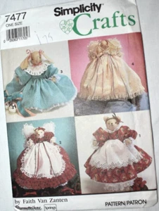 SIMPLICITY CRAFT PATTERN 7477 14" BUNNY BEAR & CLOTHES TO MAKE CUT  VINTAGE 1991 - Picture 1 of 2