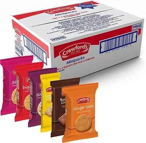 Crawford's Assorted Mini Biscuit Packs Pack Of 100 uk#1 New - Picture 1 of 5