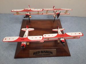 1991 Red Baron Stearman Squadron Bi-Plane Set Of 4 -1:72 Scale