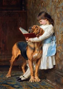Compulsory Education Painting by Briton Riviere Art Print Reproduction - Picture 1 of 3