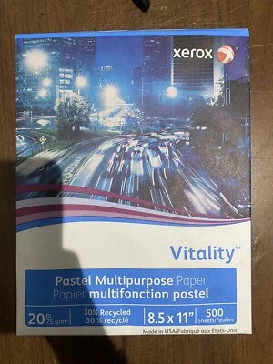 Xerox Vitality 3R11050 Blue/Bleu Colored Paper 8.5 x  11 500 sheets - Image 1 of 2