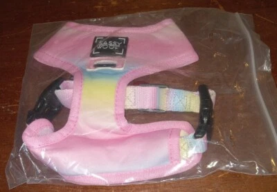 Sassy Woof Adjustable Dog Harness Colorful Pink Size X-SMALL XS NEW! TAGS!!  - Image 1 of 2