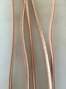 Pflanzlich gegerbte Lederstreifen - Vogelspielzeug - Vogelsicher (5) Streifen - Bild 1 von 4