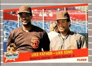 1989 Fleer Glossy Roberto Alomar/Sandy Alomar Jr. San Diego Padres #630