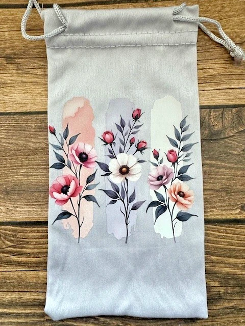 Gafas de sol suaves para ojos grises bolsa de accesorios tirar superior portátil peonías flor rosa Foto 1 de 1