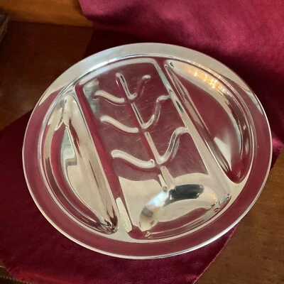 Plato de carne de plata Sheffield Mid Century Foto 1 de 4