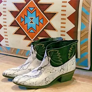 Mezzo stivale unisex pelle di serpente Portogallo ""fp"" fapor taglia 41 - Foto 1 di 5