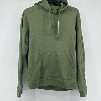 Prana Hombre M Verde Heritage Manga Larga Org. Sudadera con capucha de algodón bordada nueva con etiquetas Foto 1 de 4