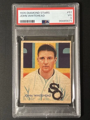 1935 Diamond Stars John Whitehead #51 PSA 3 - Image 1 of 2