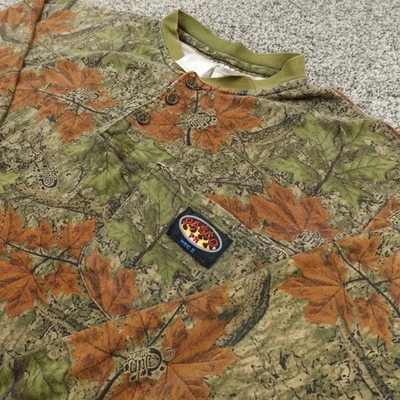 VTG Rasco FR Shirt Mens L Brown Green Camo Henley Flame Resistant HRC 2 Hunting - Image 1 of 4