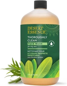 Desert Essence Lavaggio Viso Pulito Completamente con Tea Tree 32 Fl Oz (Confezione da 2) - Foto 1 di 8