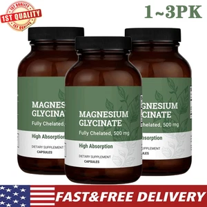 1-3 Stück Earth Harmony Pure Chelated Magnesium Glycinate 500 mg - 120 Kapseln - Bild 1 von 17