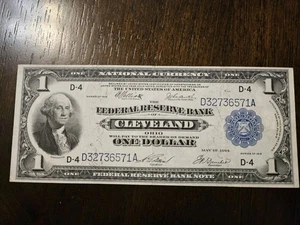 1914 $1 Dollar Federal Reserve Note Cleveland - Picture 1 of 6
