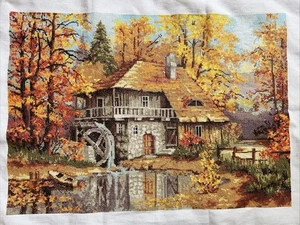 Hecho a mano punto de cruz acabado punto de cruz completado sin marco-cabina-11ct-80cm - Imagen 1 de 5