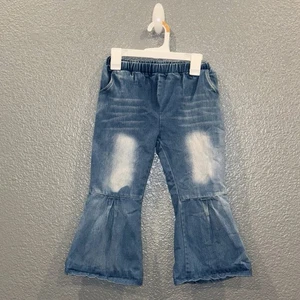 Pantalones de mezclilla azules acampanados talla 5/6 para niñas - Imagen 1 de 16