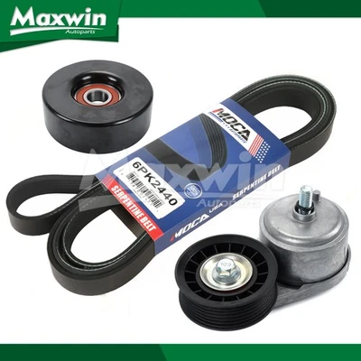 Drive Belt Component Kit Fit Chevrolet Express Silverado C2500 GMC C1500 K2500 Foto 1 de 4