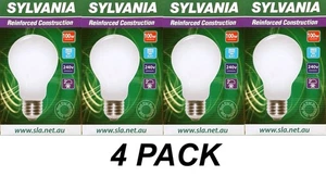 4 x 100W Incandescent Light Globes Bulbs E27 Screw ES Warm White Dimmable Pearl - Picture 1 of 3